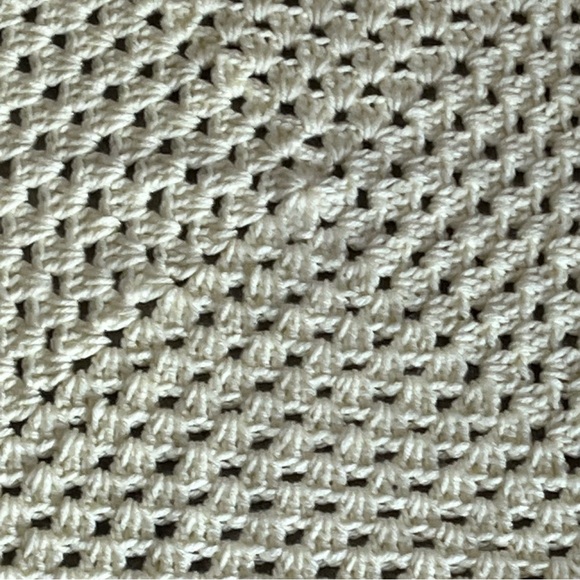 New Handmade Crochet Pastel Yellow Granny Square Blanket - Picture 11 of 14